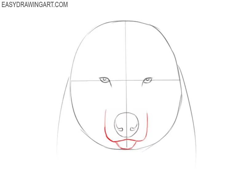how to draw a wolf face step by step easy