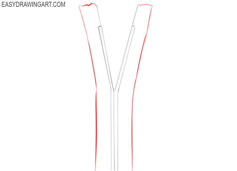 how to draw a zipper easy