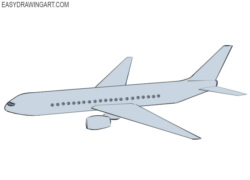 how to draw an airplane