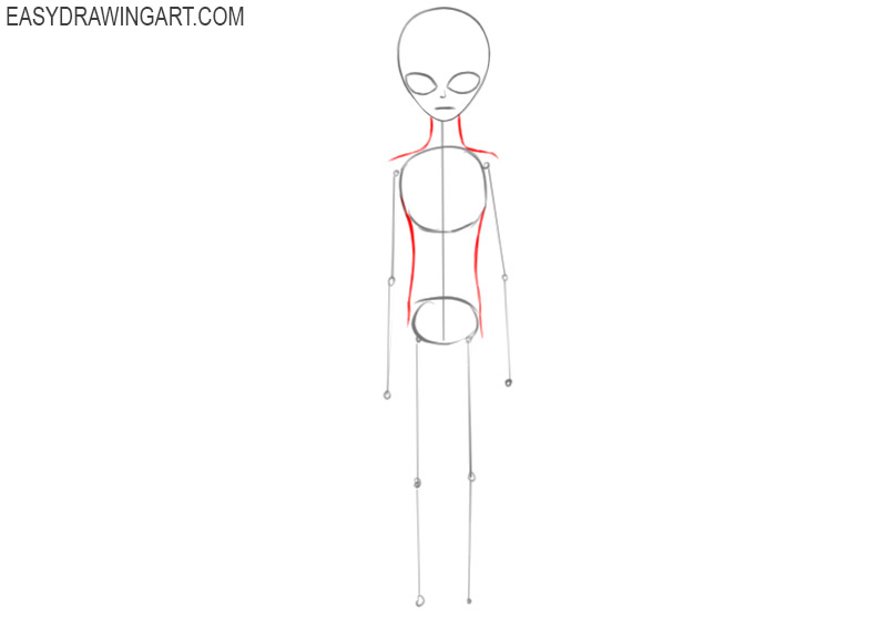 how to draw an alien easy step by step