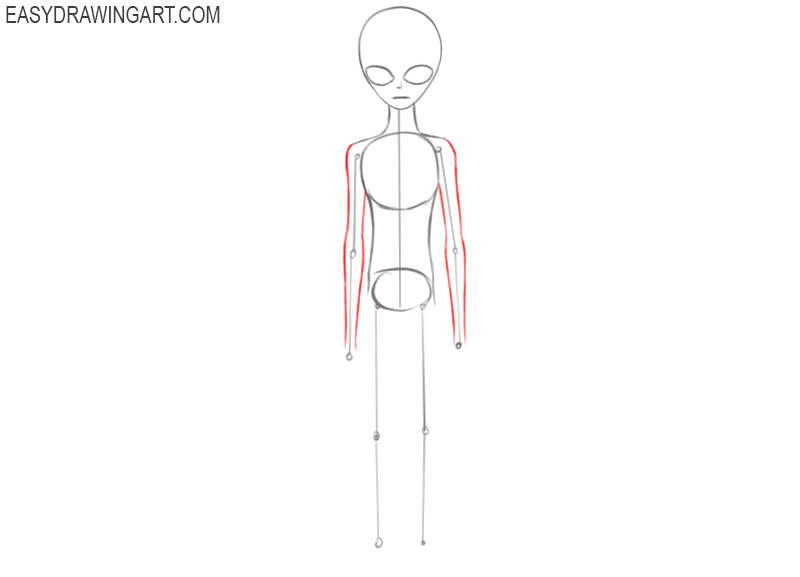 how to draw an alien very easy