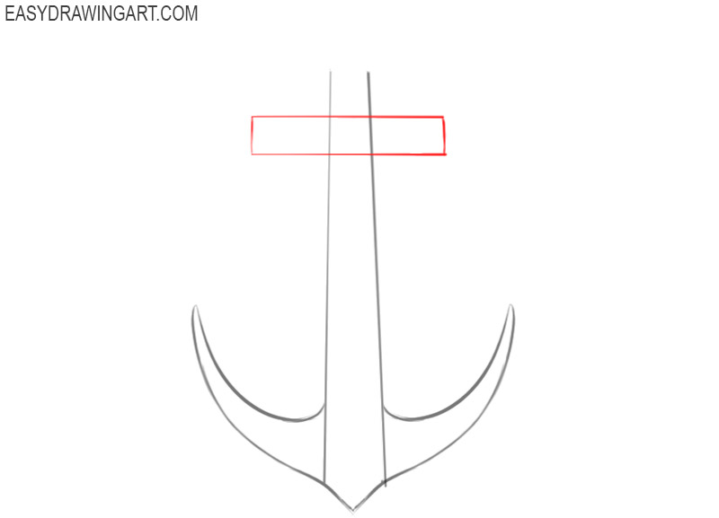 how to draw an anchor easy