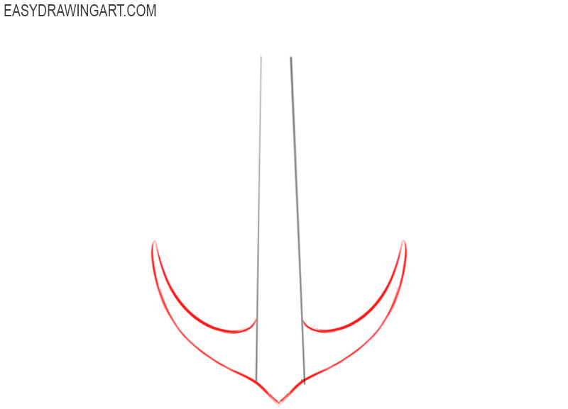 how to draw an anchor step by step easy