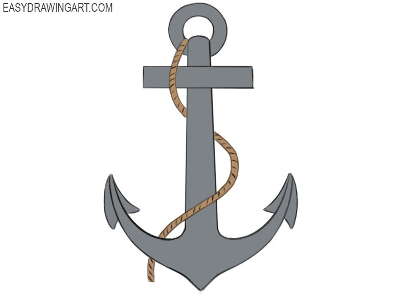 how to draw an anchor