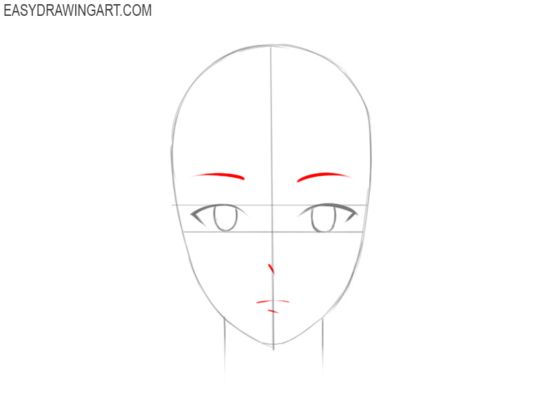 how to draw an anime face step by step