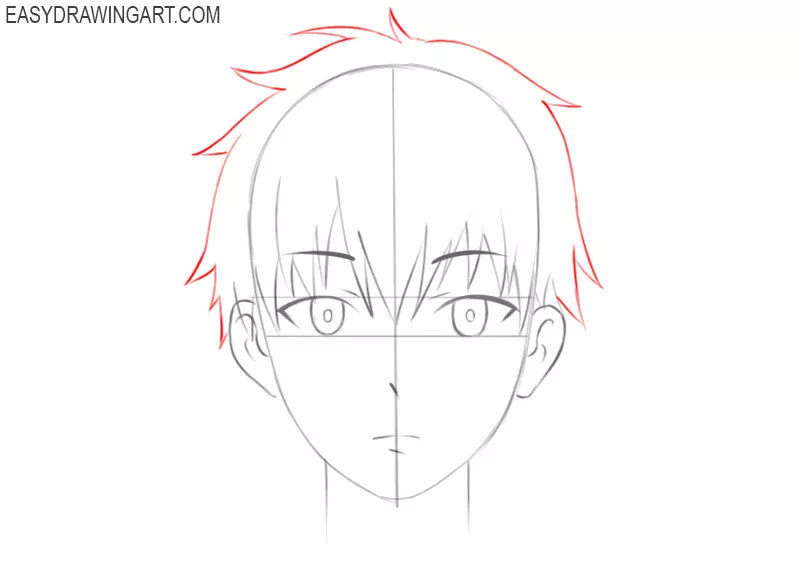 how to draw an anime face easy