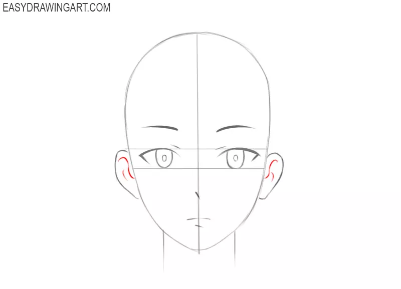 how to draw an anime head and face