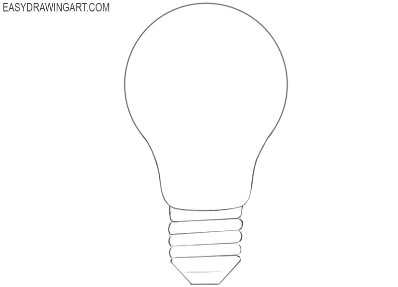 come disegnare una lampadina facile