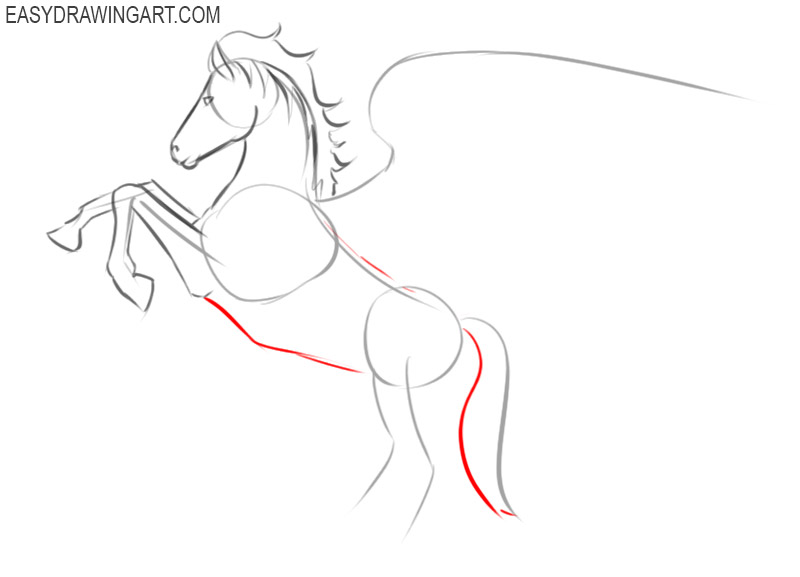 how to draw an easy pegasus