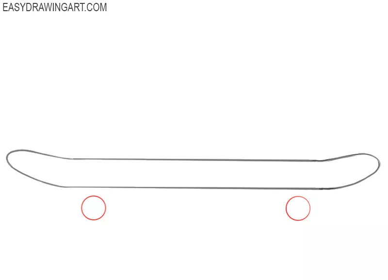 how to draw an easy skateboard