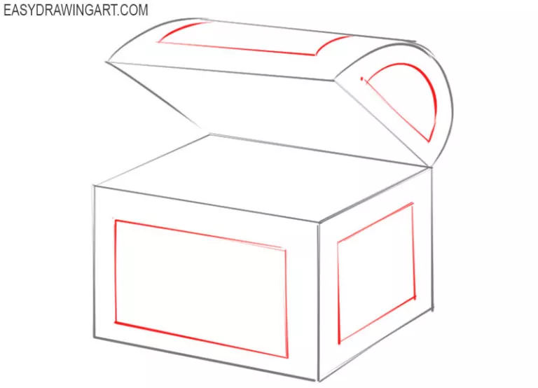 How to Draw a Treasure Chest Easy Drawing Art
