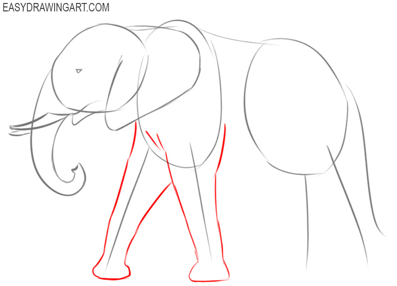 how to draw an elephant easy