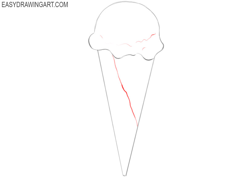 how to draw an ice cream step by step