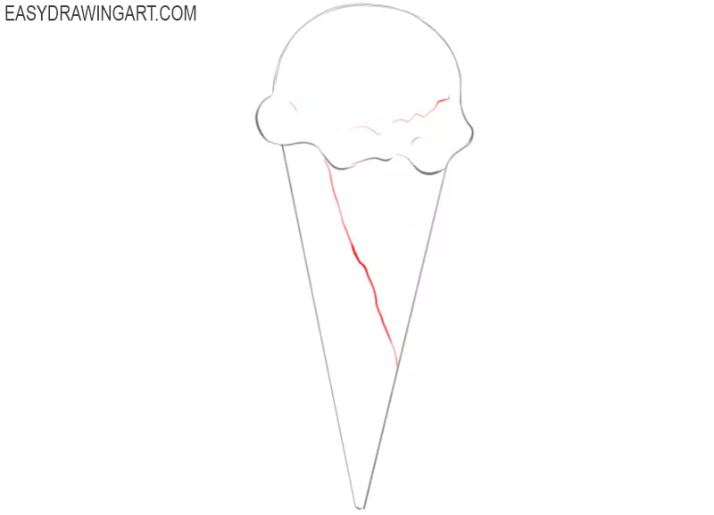 how to draw an ice cream step by step