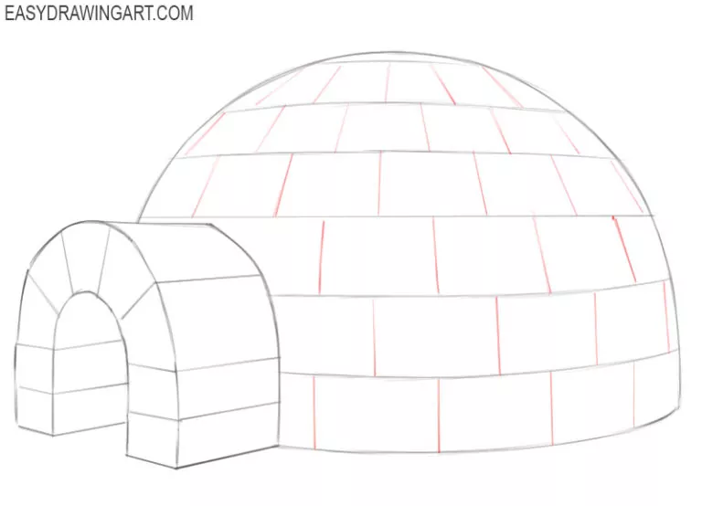 How To Draw An Igloo Easy Drawing Art