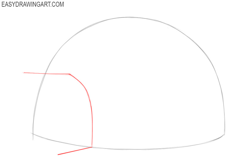 how to draw cartoon igloo