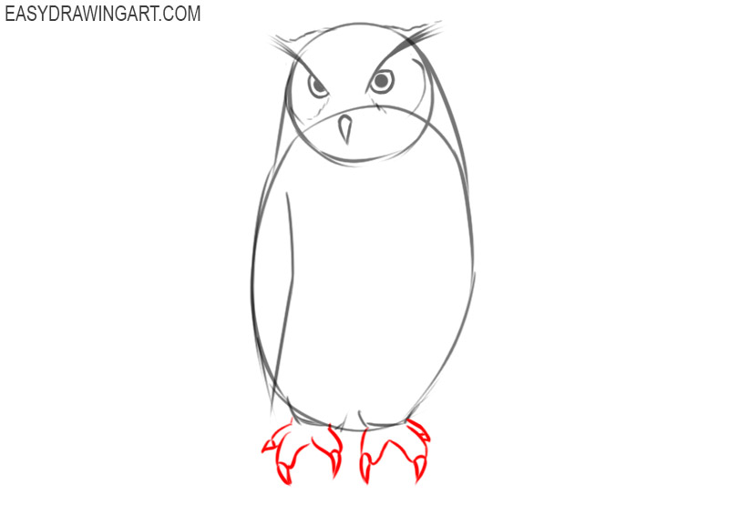 how to draw an owl cute
