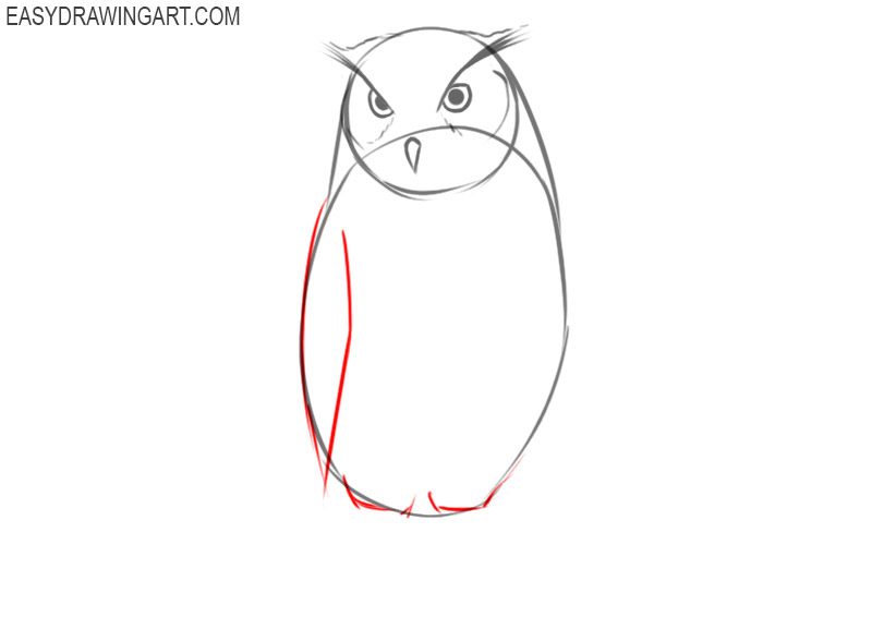 how to draw an owl step by step with pictures