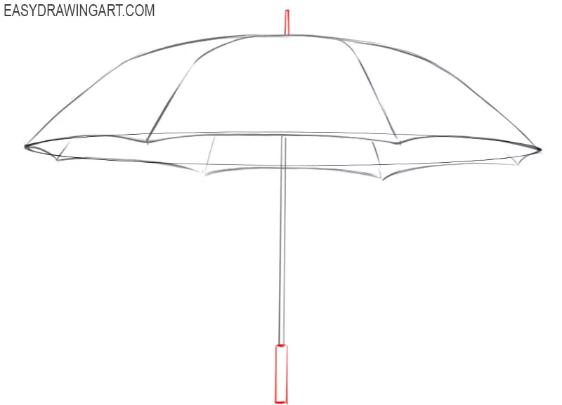 How To Draw An Umbrella.Step by step(easy draw) - YouTube