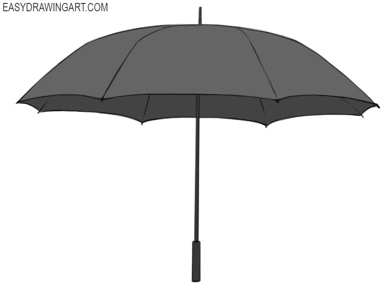 how to draw an umbrella
