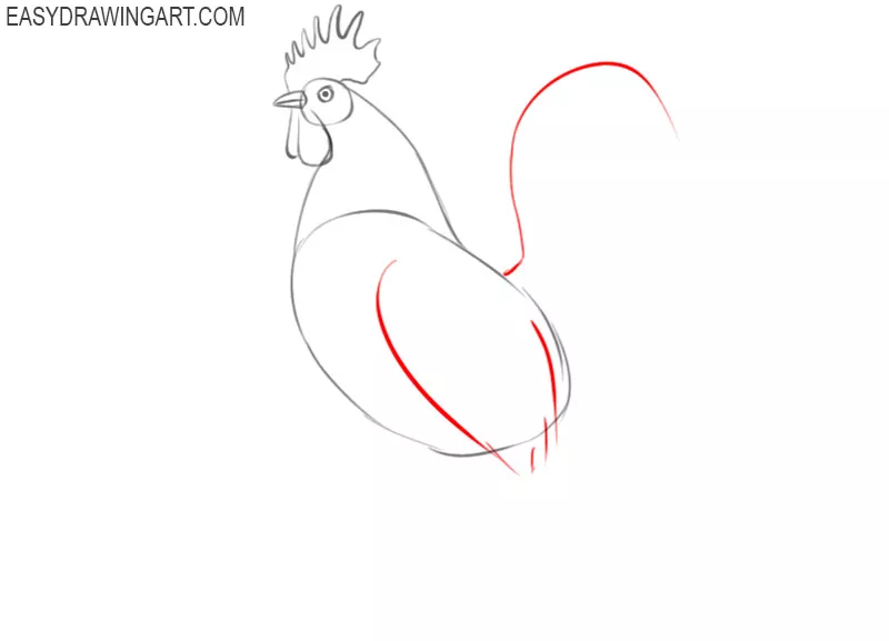 how to draw and paint a rooster