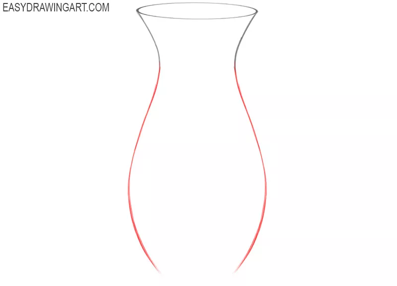 how to draw and paint a vase