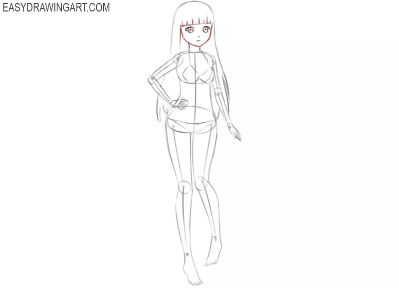 How To Draw An Anime Body Easy Drawing Art