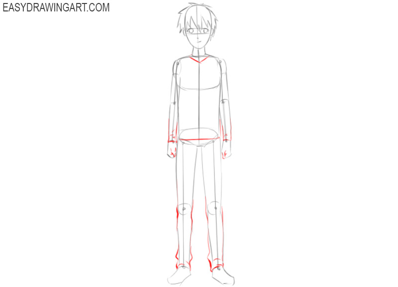 how to draw anime male