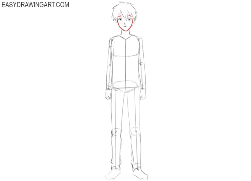 how to draw anime man