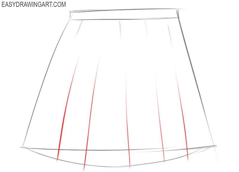 how to draw basic skirt