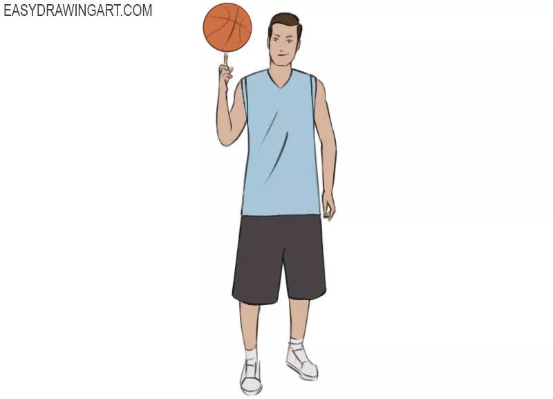 how to draw basketball player