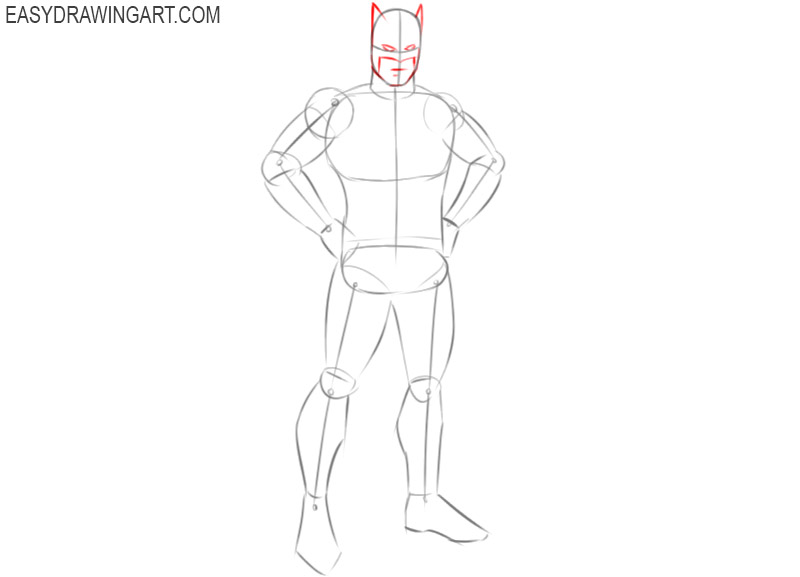 how to draw batman cute