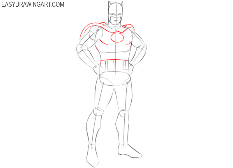how to draw batman easily