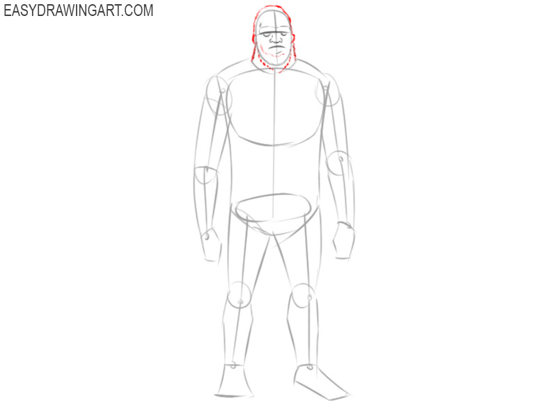 how to draw sasquatch