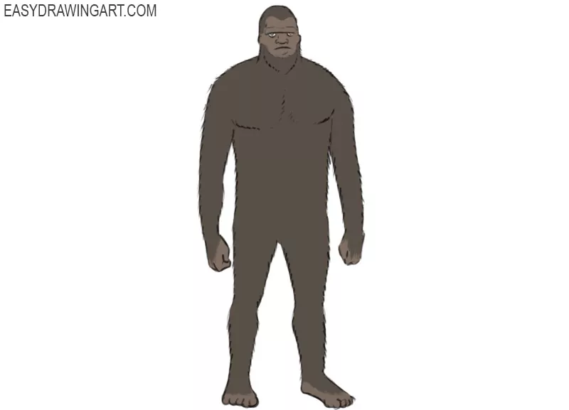 how to draw bigfoot
