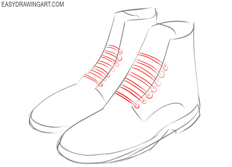 how to draw boots easy