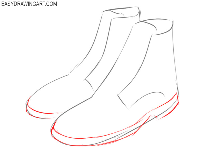 how to draw winter boots