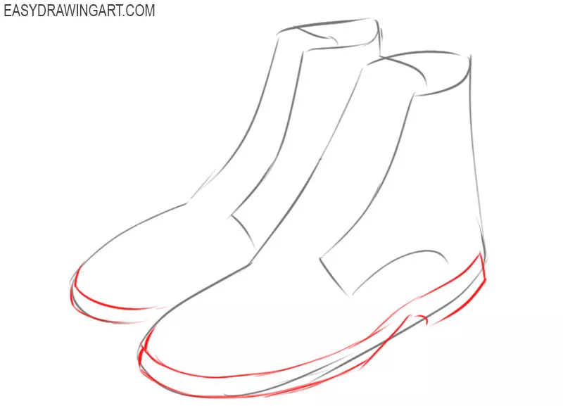how to draw winter boots