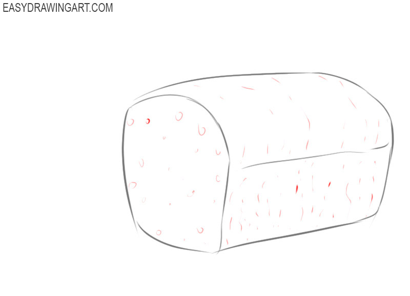 How to draw bread easy