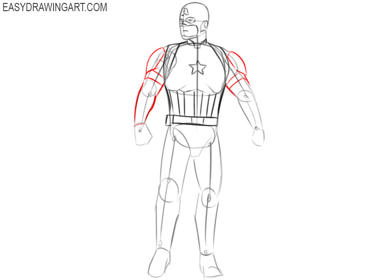 how to draw captain america tutorial