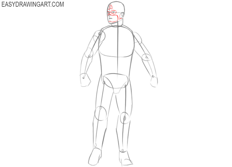 how to draw captain america in easy way