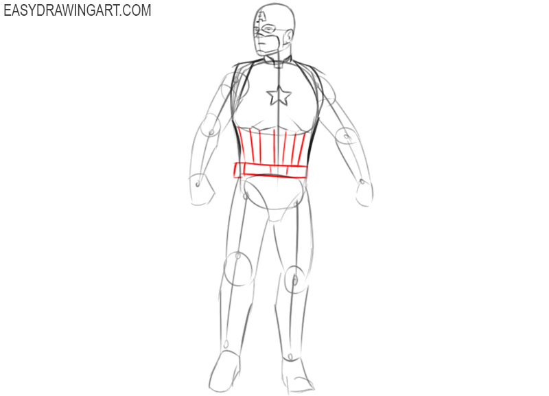 how to draw captain america pictures