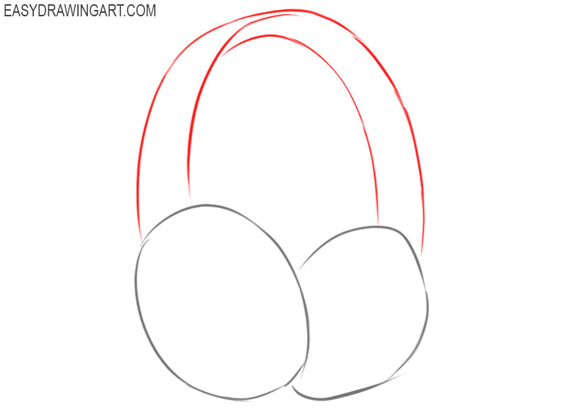 how to draw cartoon earphones 