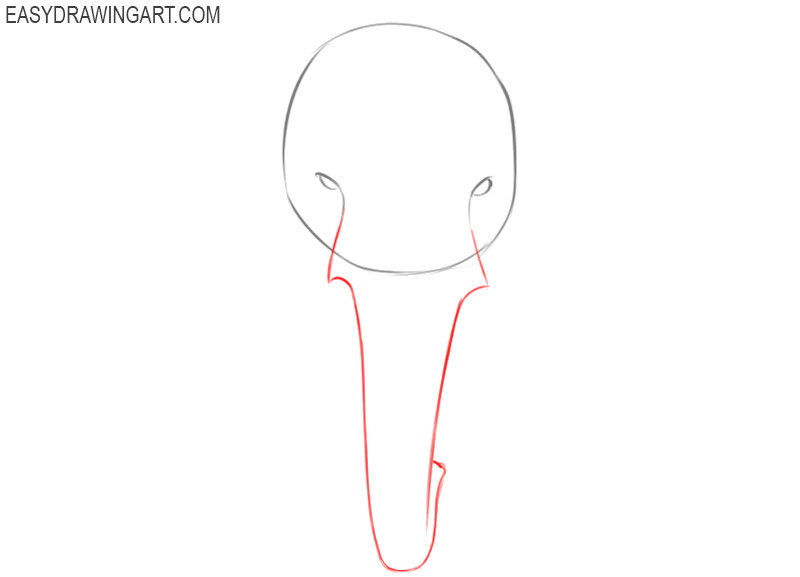how to draw cartoon elephant head
