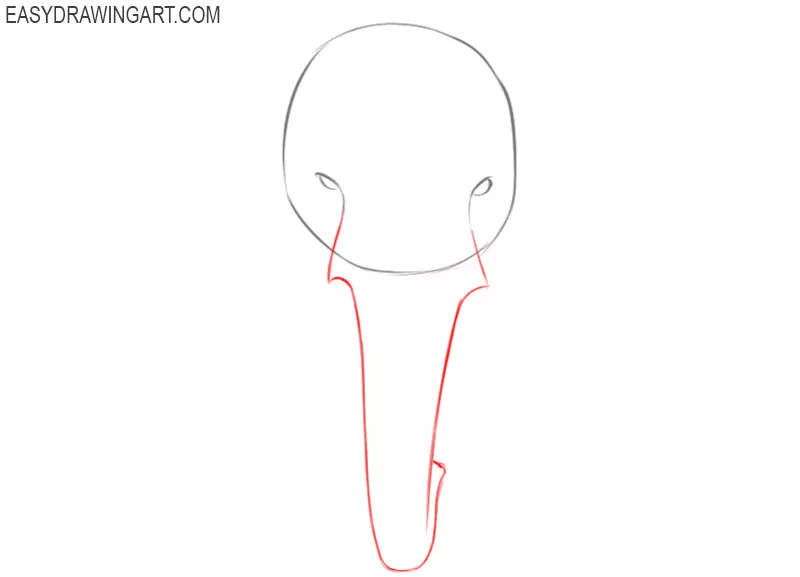 how to draw cartoon elephant head