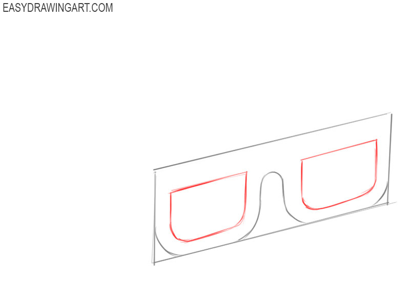 How to draw cartoon glasses