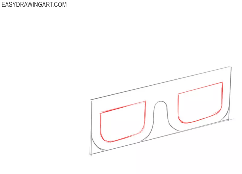 How to draw cartoon glasses