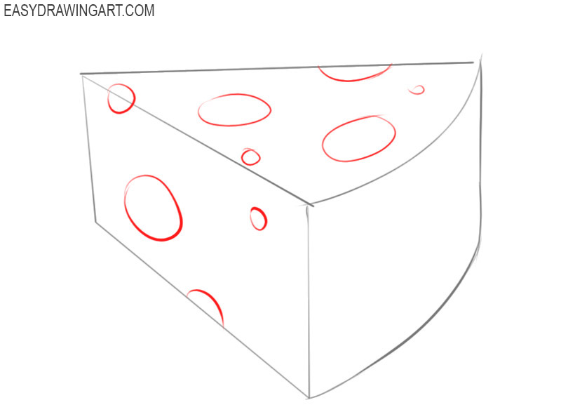 How to draw a cartoon cheese