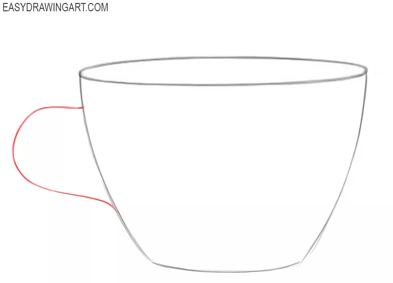How to sketch a cup