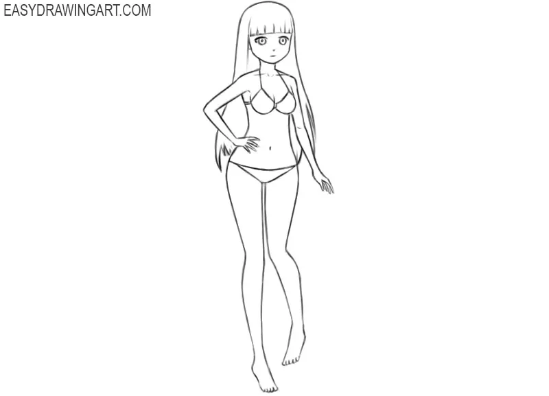 how to draw cute anime body